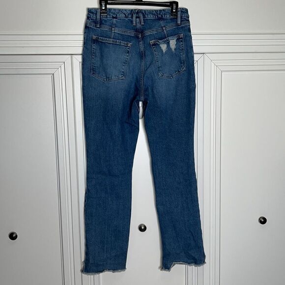 Good American Good Curve High Waist Distressed Jeans Size 10 - Picture 8 of 11